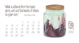 Macabre Preserves calendar: hearts